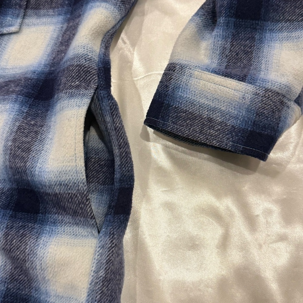 Rails Tripp Flannel Plaid Shirt Jacket XL Blue Western Shacket Cozy Country Warm - Picture 15 of 16